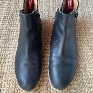 Rollie Flat Leather Ankle Boot Black Size 11 Women’s